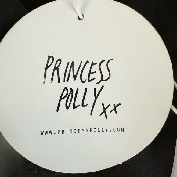 (NWT) PRINCESS POLLY Women’s Black Cropped Zip Side Tank Top-Size 2 - Picture 3 of 9